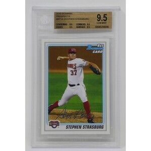 2010 Bowman Prospects #BP1A Stephen Strasburg Rookie 🔥 Beckett 9.5 GEM MINT